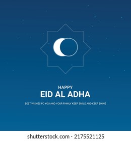 Eid Al Adha Mubarak Bakri Eid Qurbani Eid Muslim Festivals Creative Vector Illustraion 