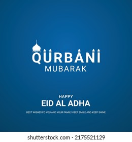 Eid Al Adha Mubarak Bakri Eid Qurbani Eid Muslim Festivals Creative Vector Illustraion 