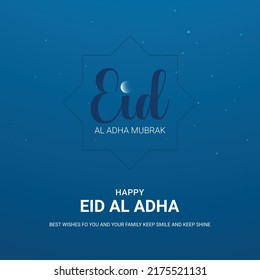 Eid Al Adha Mubarak Bakri Eid Qurbani Eid Muslim Festivals Creative Vector Illustraion 