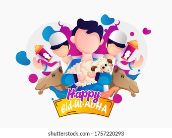 Eid Al Adha Mubarak the celebration of Muslim community festival background