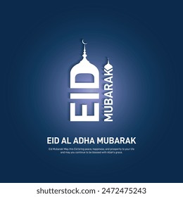 Eid al adha mubarak creative concept. Eid al adha mubara creative template, banner, poster, background, greetings card, discount banner, social media post, post card etc. Ramadan creative design.