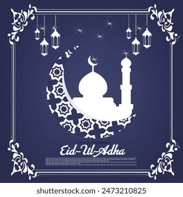 Eid Al Adha Mubarak. Creative design for social media.