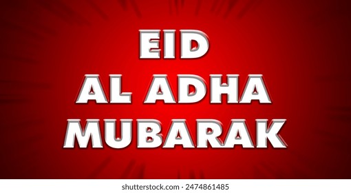 Eid Al Adha Mubarak . Creative ads for social media , banner, poster, greeting card. 3D illustration .
