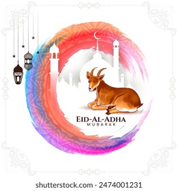 Eid al adha mubarak cultural Islamic festival background vector