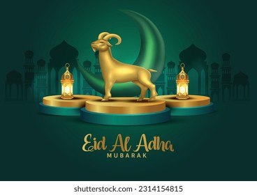 Eid al adha mubarak Design Background. Vector Illustration for greeting card, poster and banner.	