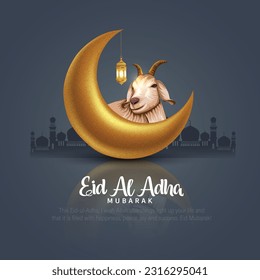 Eid al adha mubarak Design Background. Vector Illustration for greeting card, poster and banner.	