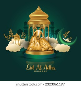 Eid al adha mubarak Design Background. Vector Illustration for greeting card, poster and banner.	