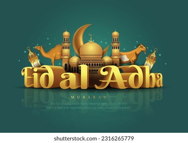 Eid al adha mubarak Grüße Hintergrund. Abstrakte Vektorgrafik für Grußkarten, Poster und Banner.	