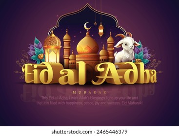 Eid al adha mubarak Greetings Background. abstract Vector Illustration for greeting card, poster and banner.	