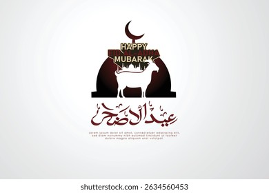 Eid al adha mubarak Greetings card abstract vector illustration for greeting card, poster and banner.