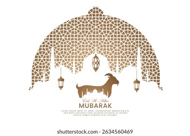 Eid al adha mubarak Greetings card abstract vector illustration for greeting card, poster and banner.