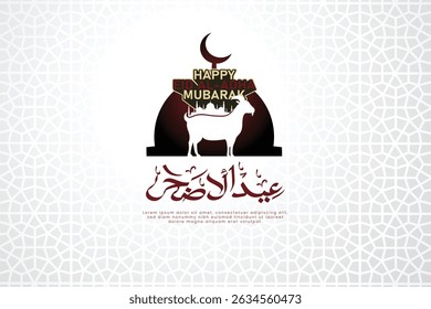 Eid al adha mubarak Greetings card abstract vector illustration for greeting card, poster and banner.