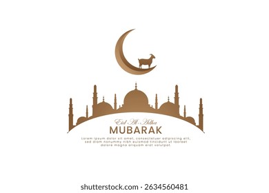 Eid al adha mubarak Greetings card abstract vector illustration for greeting card, poster and banner.