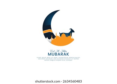 Eid al adha mubarak Greetings card abstract vector illustration for greeting card, poster and banner.