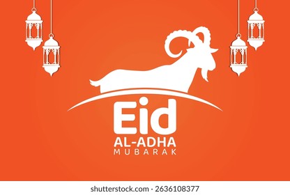 Eid al adha mubarak greetings background, Islamic design