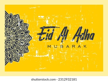 eid al adha mubarak Holiday concept. Template for background, banner, card, poster, t-shirt with text inscription