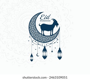 Eid Eid Al Adha Mubarak Icon Trendy Vector. Eid Al Adha Mubarak Template Trendy Design Vector.