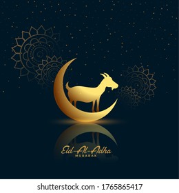 eid al adha mubarak islamic festival greeting design
