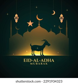 eid al adha mubarak islamic festival social media banner template