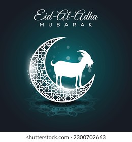 Eid al adha mubarak islamic festival illustration