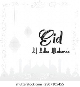 eid al adha mubarak islamic elegant creative vector design,