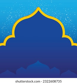 Eid al adha Eid mubarak islamic festival social media post template with cow goat moon 