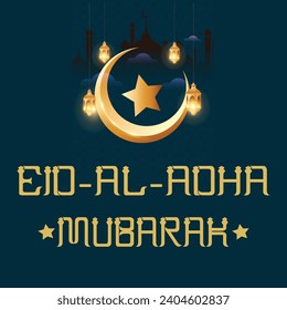Eid al adha mubarak islamic festival social media post template