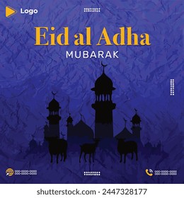 Eid al adha mubarak islamic festival social media banner template | Eid ul adha greeting instagram and social media post and banner template | eid adha bakrid adha eid post mubarak islamic
