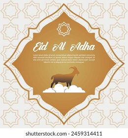 Eid al Adha Mubarak Islamic religious Muslim festival social media banner template