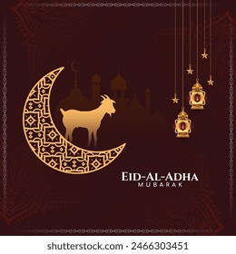 Eid Al Adha mubarak Islamic festival elegant background design vector