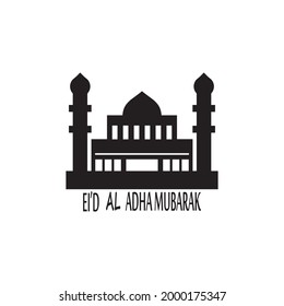 Eid al adha mubarak logo vector template