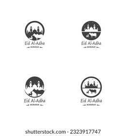Eid Al Adha Mubarak Logo Vector Illustration