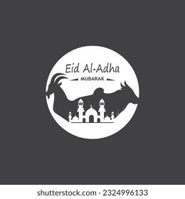 Eid Al Adha Mubarak Logo Vector Illustration