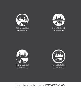 Eid Al Adha Mubarak Logo Vector Illustration