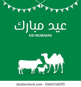 eid al adha mubarak post social media template