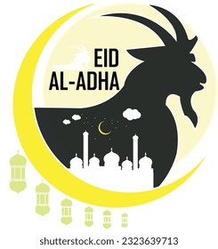 Eid Al Adha Mubarak Qurban Vektor