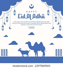 eid al adha mubarak social media post template