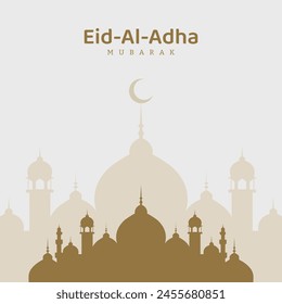 Eid Al Adha Mubarak Social Media Post Beautiful Islamic Background