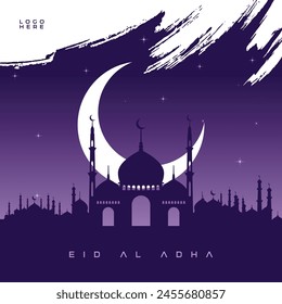 Eid Al Adha Mubarak Social Media Post Beautiful Islamic Background