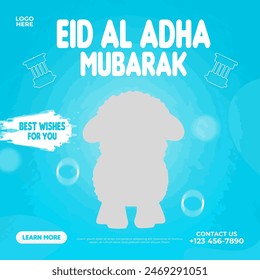 Eid al adha mubarak social media post and template