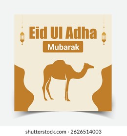 Eid al adha mubarak social media post template,