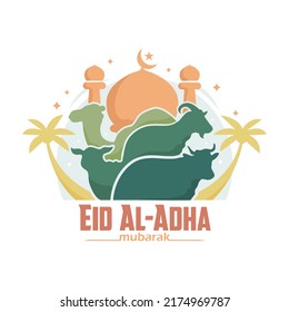 eid al adha mubarak vector islamic