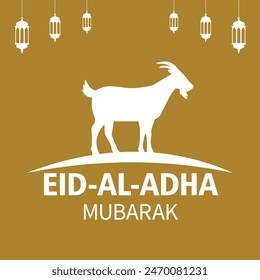 Eid Al Adha Mubarak vector design. Editable Eps file.