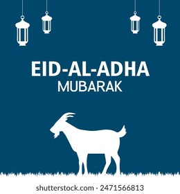 Eid Al Adha Mubarak vector design. Editable eps file.