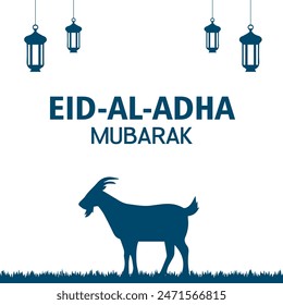 Eid Al Adha Mubarak vector design. Editable eps file.