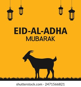 Eid Al Adha Mubarak Vektorgrafik Design. Bearbeitbare EPS-Datei.
