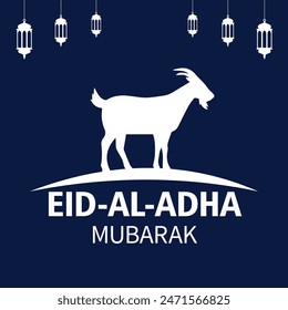 Eid Al Adha Mubarak Vektorgrafik Design. Bearbeitbare EPS-Datei.