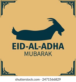 Eid Al Adha Mubarak vector design. Editable eps file.