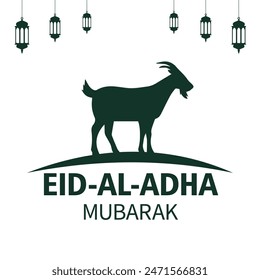 Eid Al Adha Mubarak vector design. Editable eps file.
