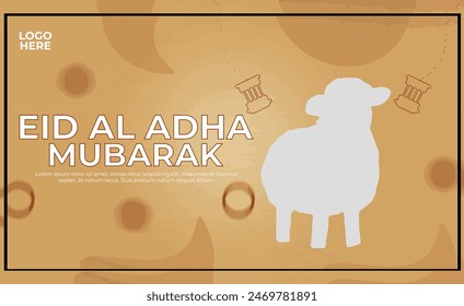 Eid al adha mubarak web banner template